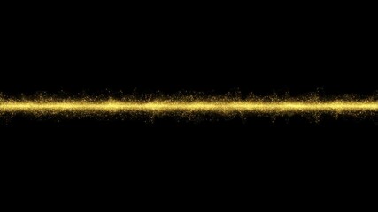 Aufkleber - Center Screen Horizontal Gold Stars Futuristic Particle Floating Glittering 4K Animation On Black Background