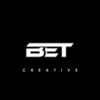 BET Letter Initial Logo Design Template Vector Illustration	
