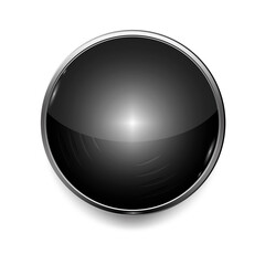 Fototapete - Circle shape template illustration. Black button in abstract style. Round shape. Stock image.