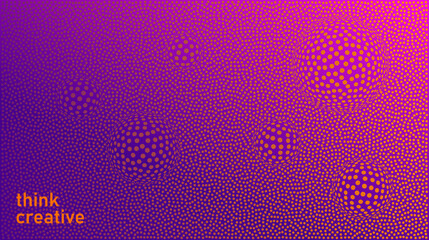 Poster - Vibrant modern background of minimalist style. Halftone gradient effect