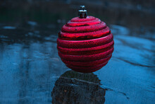 Close-up Of Red Bauble