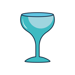 Sticker - party cup icon, flat style