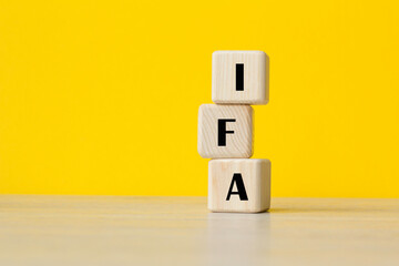 You can use in business, marketing and other concepts. Messege of the day. IFA - business concept