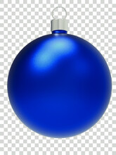 3d Blue Christmas Ball Png