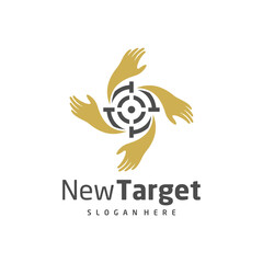 Wall Mural - Care Target logo vector template, Creative Target logo design concepts, Icon symbol, illustration