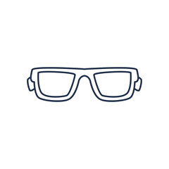 Sticker - glasses optical, line style icon