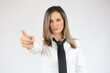 © Danko - Confident business woman pointing to the camera - isolated over white