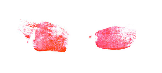Poster - bloody fingerprint isolated on a white background