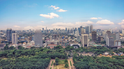 Canvas Print - Jakarta city panorama in the daytime