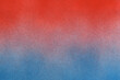 .spray paint gradient from red to blue on a white paper background