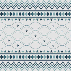 Wall Mural - Aztec tribal seamless pattern with geometric shapes