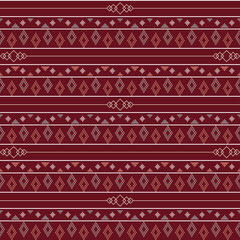 Wall Mural - Aztec tribal seamless pattern with geometric shapes