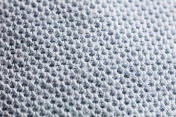 Macrophotography of fabric texture abstract background close up view.