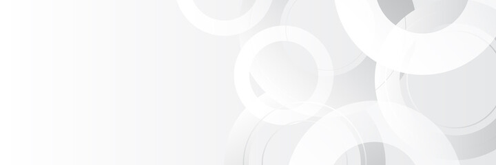 Wall Mural - Abstract white and grey on light silver circle background modern design. Vector illustration design for corporate business presentation, banner, cover, web, flyer, card, poster, game, texture, slide