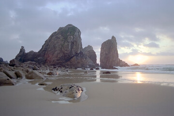 Wall Mural - Analog beach at sunset