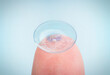 contact lens with digital and biometric implants. High Technologies in the future.