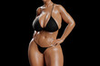 © PixlMakr - Sexy young woman with big boobs in a black bikini