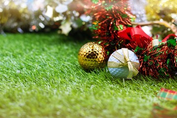 Golf Christmas with ornament for Christmas Holiday