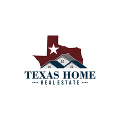Wall Mural - texas home realty and property logo design vector