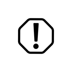 exclamation attention sign icon design vector template