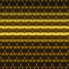 Poster - Abstract 3d Golden triangle background with stars. Abstract geometric grid seamless pattern. Mesh of lines and stars. Triangle structure. Golden geometric lines seamless texture.Vector illustration
