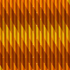 Poster - Abstract Golden triangle background with stars. Abstract geometric grid seamless pattern. Mesh of lines and stars. Triangle structure. Golden geometric lines seamless texture.Vector illustration