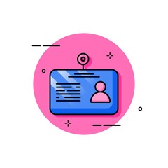 Fototapete - Simple identity card illustration. Easy to edit with vector file. Can use for all your creative content. Especially about office.