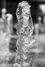 Water Fountain On A Black Background