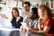 © NDABCREATIVITY - Successful company with happy employees in modern office