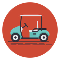 Wall Mural - Golf Electric Cart