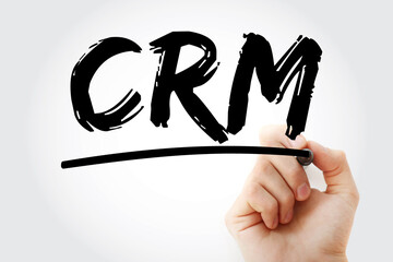 Poster - CRM - Customer Relationship Management acronym with marker, business concept