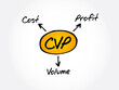 © dizain - CVP - Cost Volume Profit acronym, business concept background