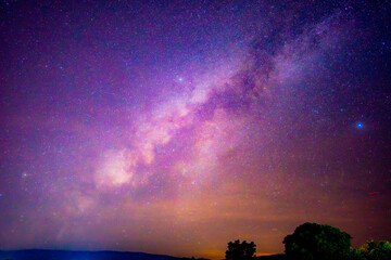 Wall Mural - milky way galaxy on night sky background