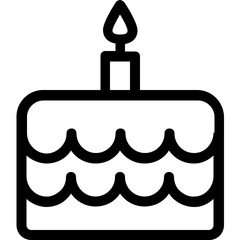 Poster - 
Cake Flat Vector Icon
