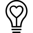 
Heart Bulb Vector Line Icon
