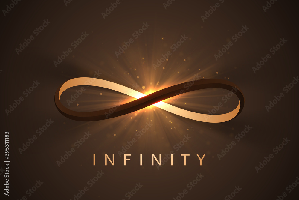 Show Infinity Sign Infinity sign with light effect Stock Vector | Adobe Stock
