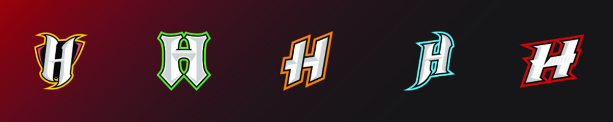 Wall Mural - Set of initial sport/esport logo design