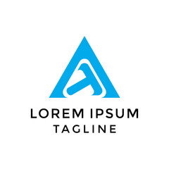Fototapete - Initial AT Logo Design Template