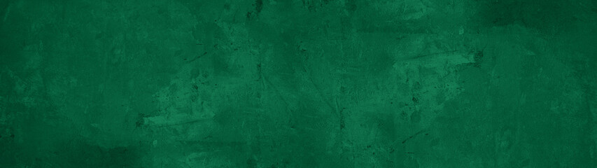 Poster - Dark abstract grunge green stone concrete paper texture background banner panorama