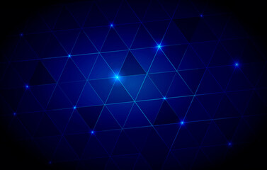 Aufkleber - Vector Illustration Hi Tech Background. Triangle Technology Concept.