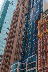 Skyscrapers detail in New York City, Manhattan