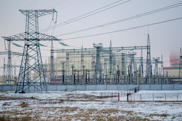 the first snow at the power plant