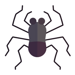 Sticker - spider insect animal in cartoon flat icon style