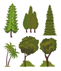 Sticker - bundle of landscape set icons vector illustration design