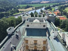 Hluboka Castle In The Czech Republic In Summertime. 
