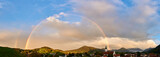 Fototapeta Tęcza - Rainbow over Hausham