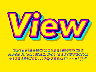 Fototapete - Bold and Contrast Text Effect