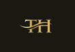 © pixbold - TH initial based letter icon logo. TH logo design. TH Modern creative unique elegant minimal.