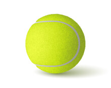 Vector Realistic Tennis Ball Isolated On White Background