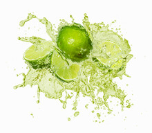 Limes With A Juice Splash